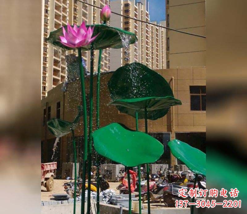 南京不锈钢仿真荷花雕塑