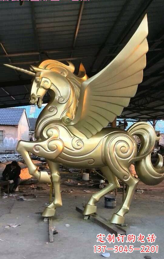 南京不锈钢飞马独角兽雕塑