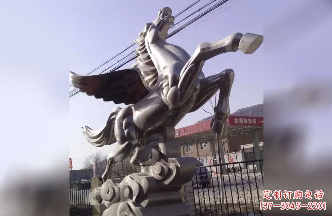 南京不锈钢飞马雕塑精致美观的艺术作品