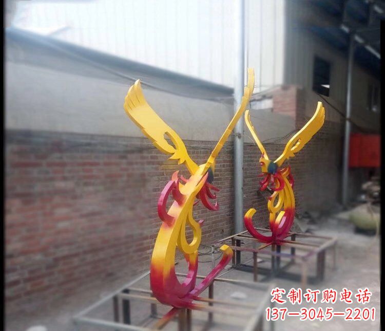 南京不锈钢凤凰公园景观雕塑