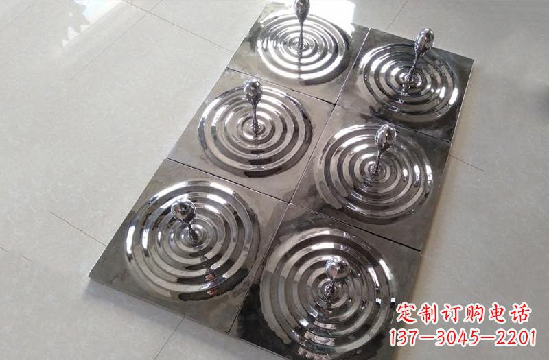 南京不锈钢公园水滴雕塑精美绝伦