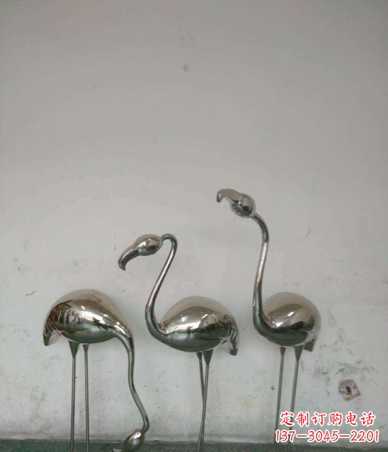 南京不锈钢火烈鸟雕塑精美的艺术之作