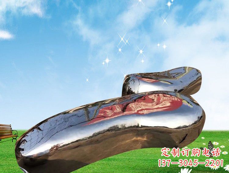 南京精美的不锈钢鹅卵石雕塑