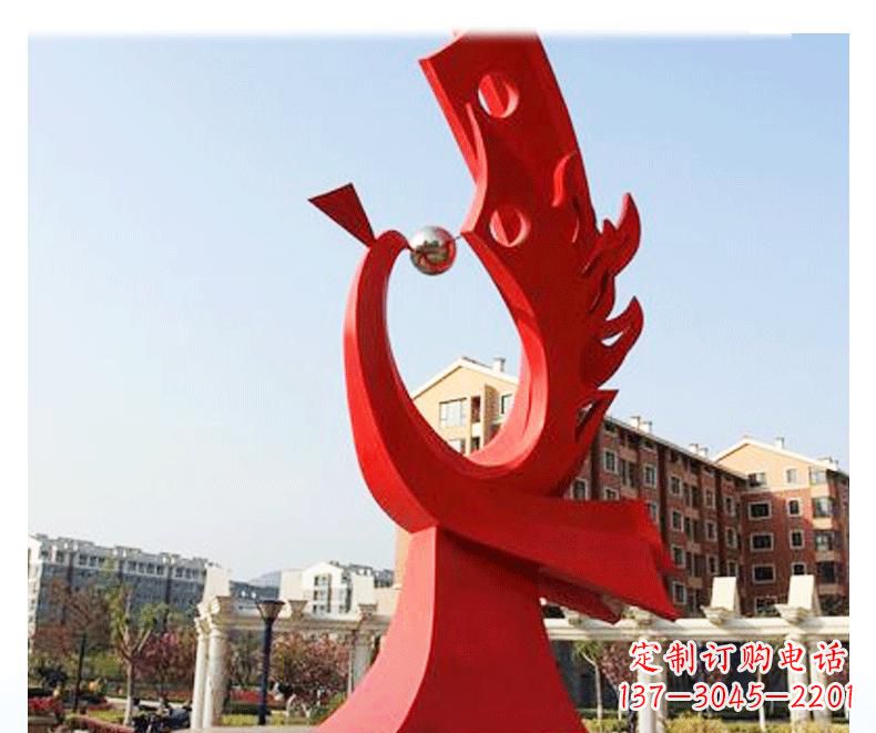 南京不锈钢凤凰雕塑——象征着新生