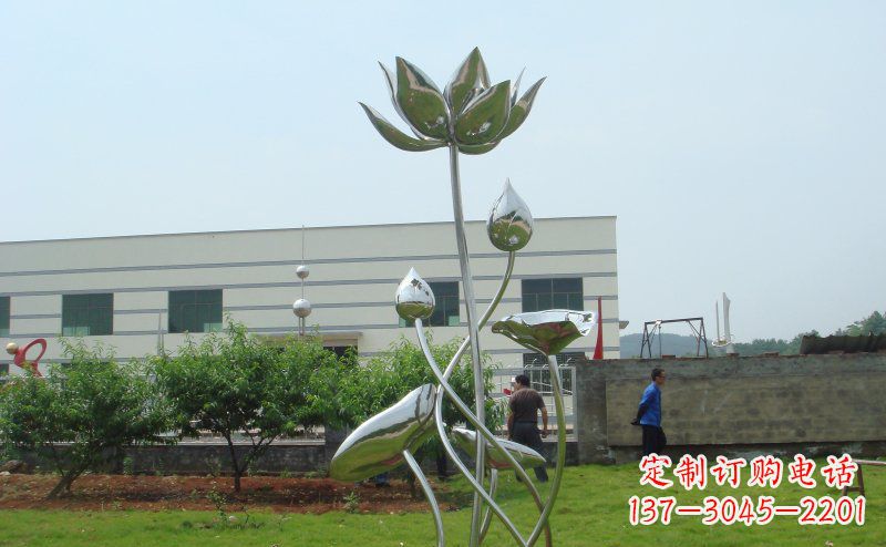 南京不锈钢荷花雕塑