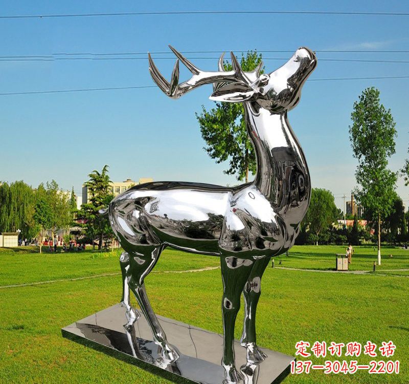 南京不锈钢梅花鹿雕塑美丽的自然之美