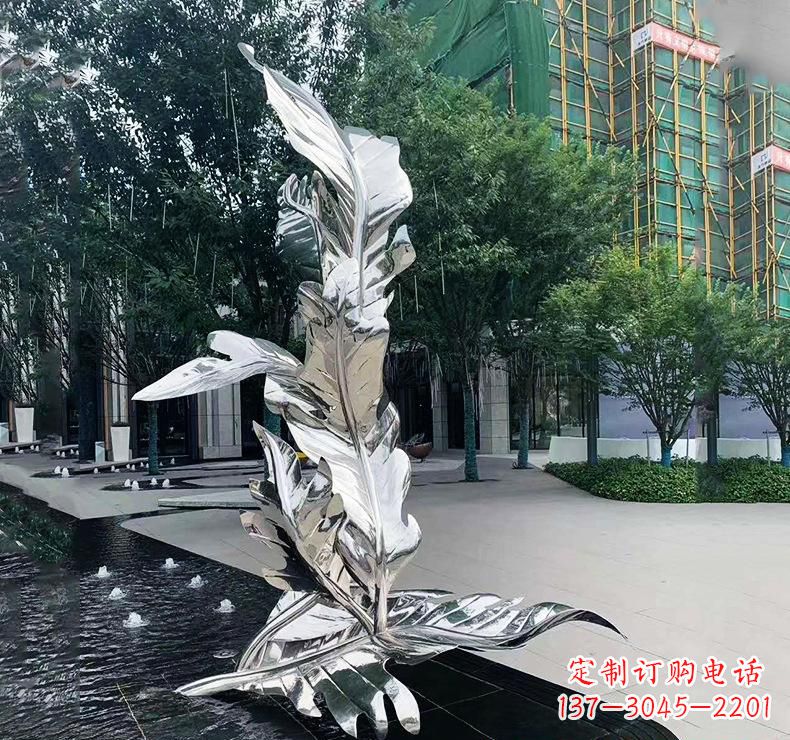 南京不锈钢公园树叶雕塑精美绝伦