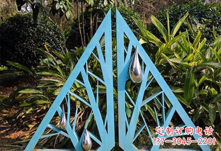 南京不锈钢树枝雕塑——点缀不锈钢公园美景