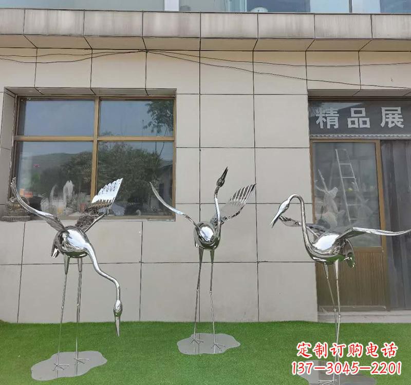 南京不锈钢仙鹤雕塑传承传统文化