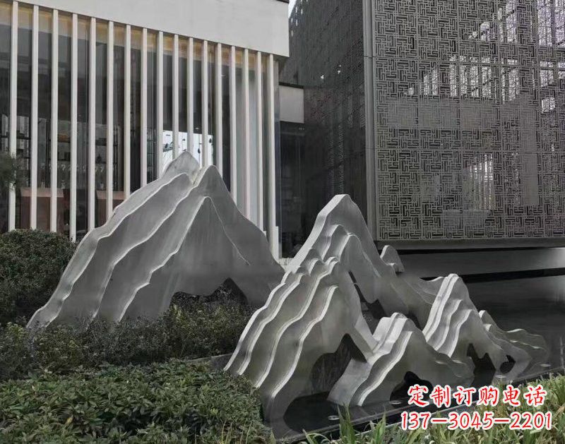 南京不锈钢公园小区精美的假山雕塑