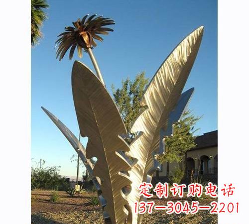 南京不锈钢公园植物蒲公英雕塑
