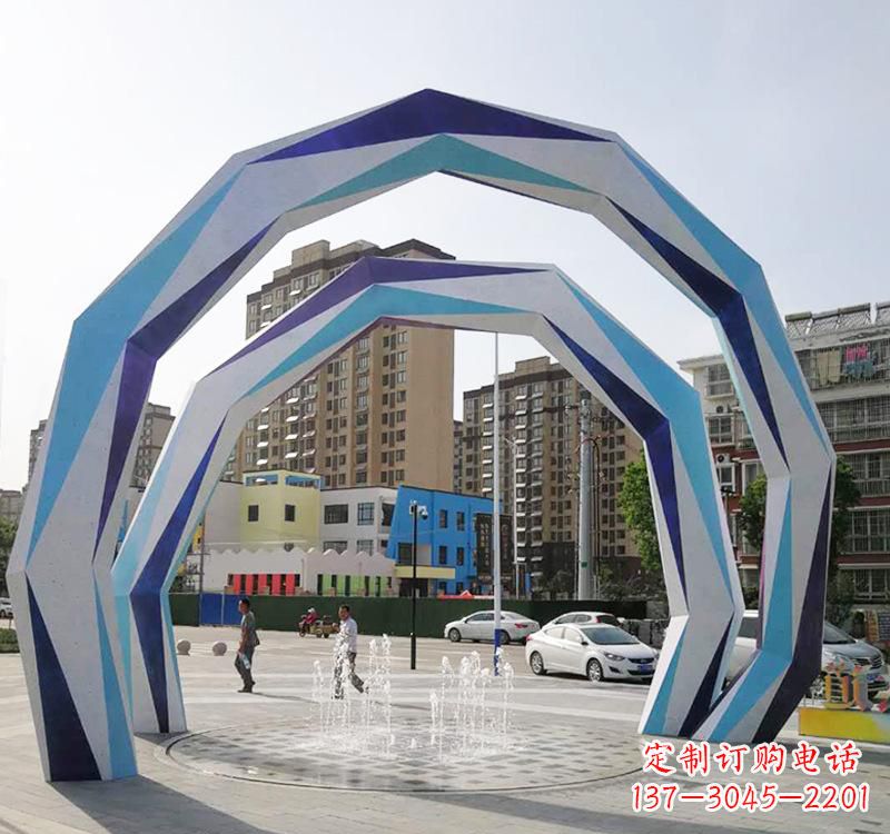 南京不锈钢拱门创意雕塑