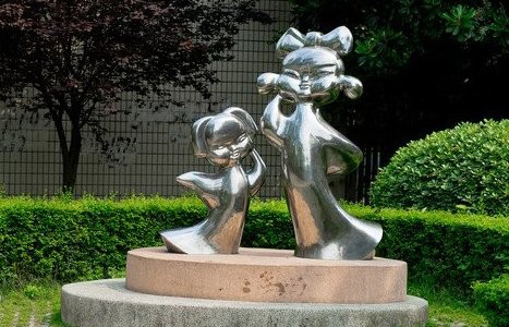 南京不锈钢古代儿童雕塑