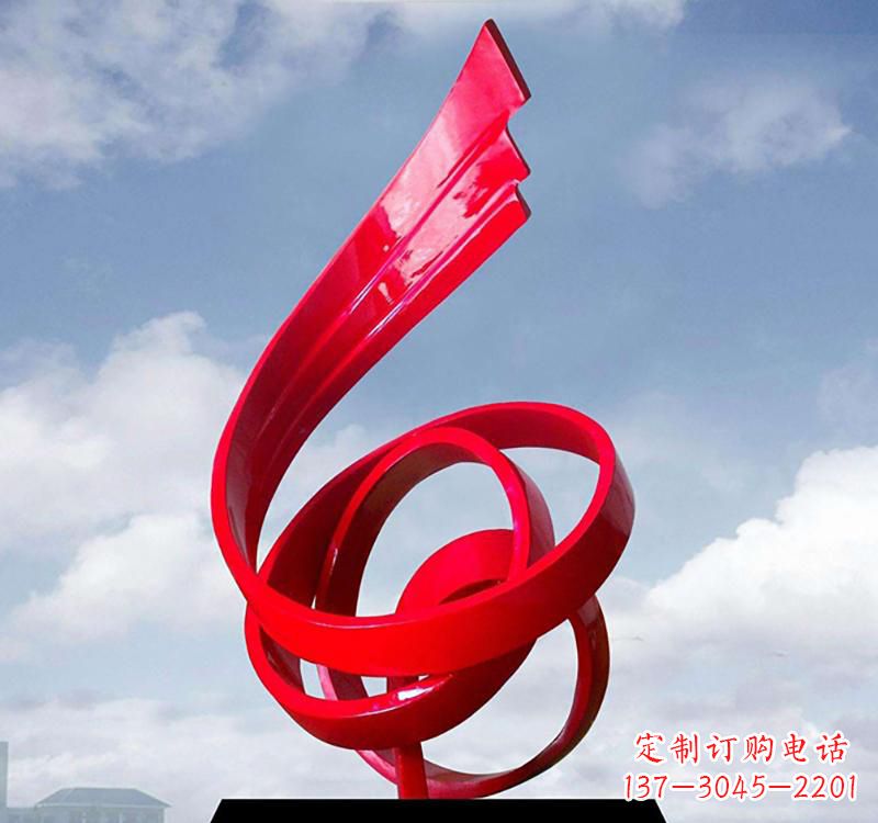 南京不锈钢广场城市飘带雕塑