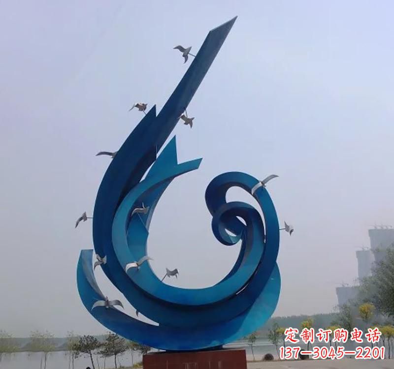 南京不锈钢广场大型鸽子雕塑