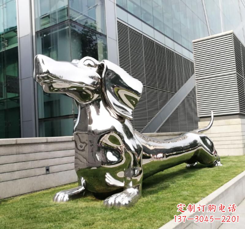 南京不锈钢动物雕塑——狗