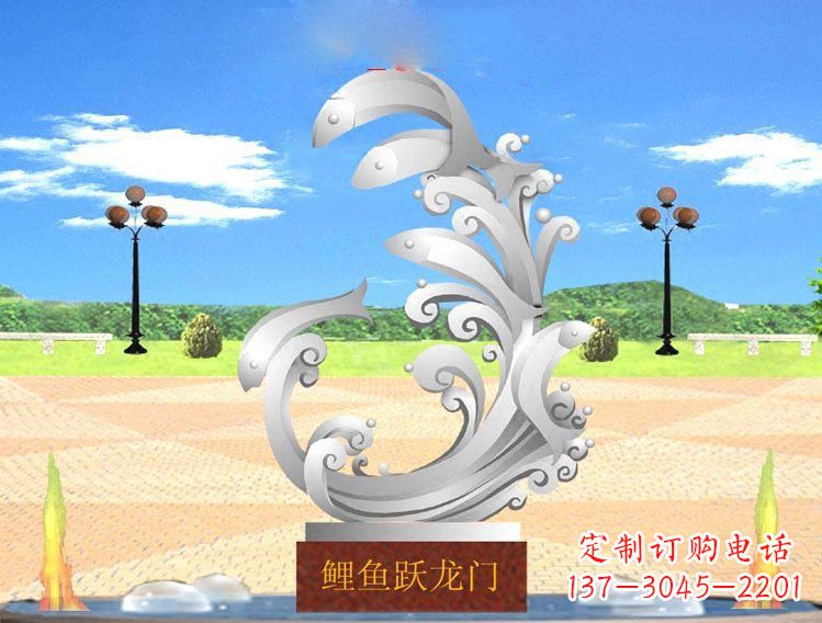南京不锈钢广场上的龙雕塑