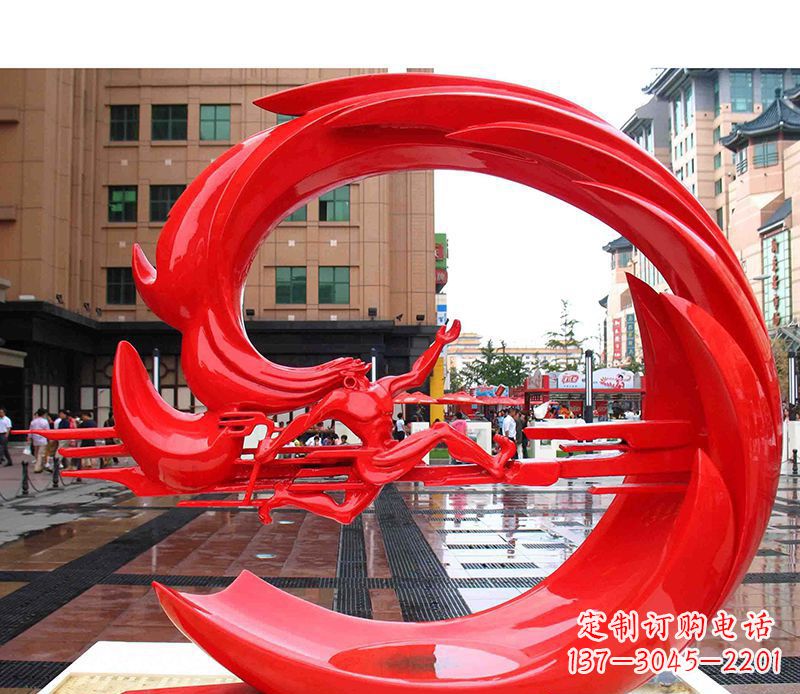 南京精美的不锈钢圆环雕塑