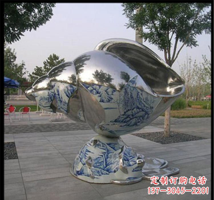 南京不锈钢海螺景观雕塑精美的海景景观