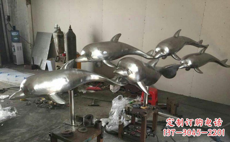南京不锈钢海豚雕塑