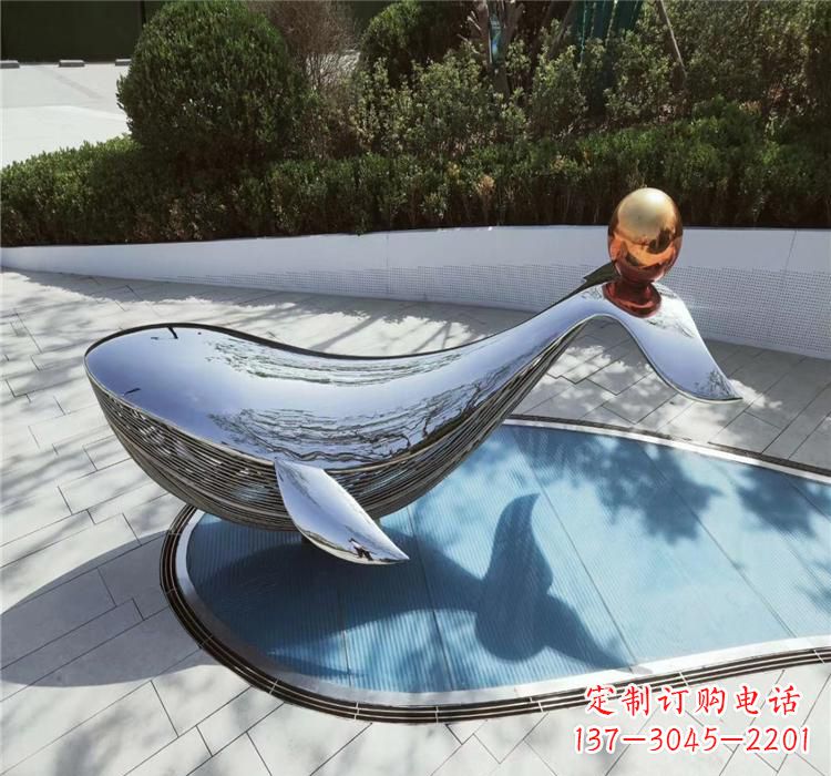 南京不锈钢海豚动物雕塑