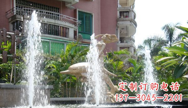 南京不锈钢海豚喷泉雕塑