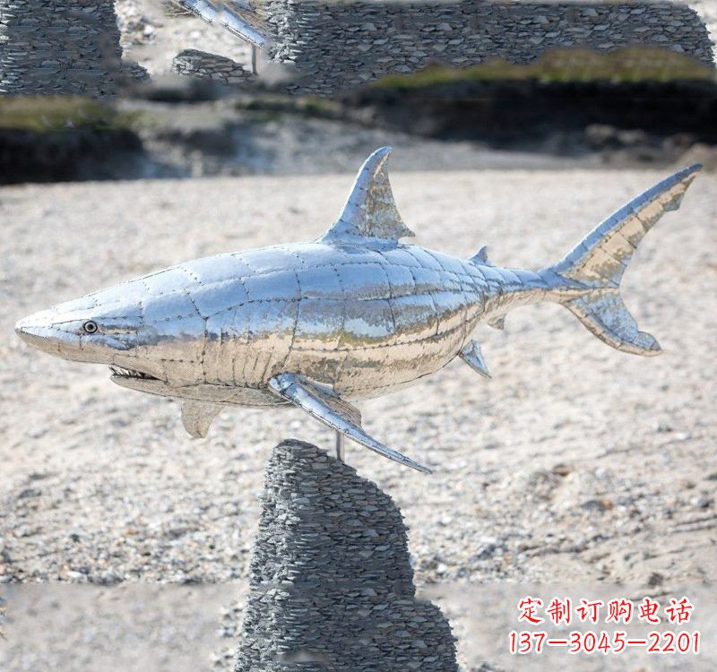 南京不锈钢海洋公园鲨鱼雕塑