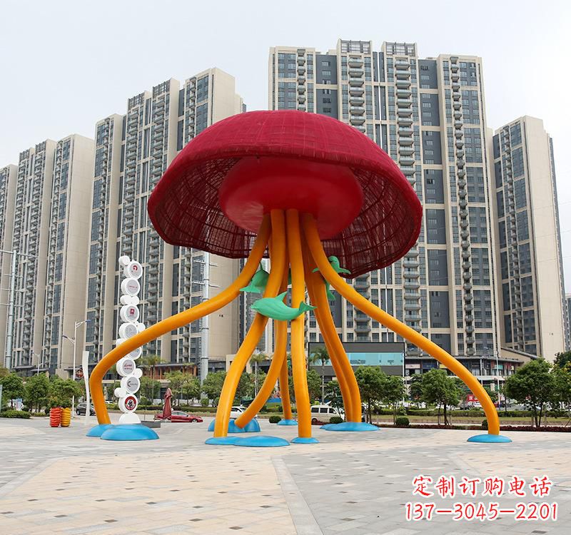 南京不锈钢海洋水母动物雕塑