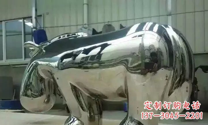 南京不锈钢河马雕塑一种新颖的艺术形式