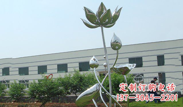 南京不锈钢荷花雕塑