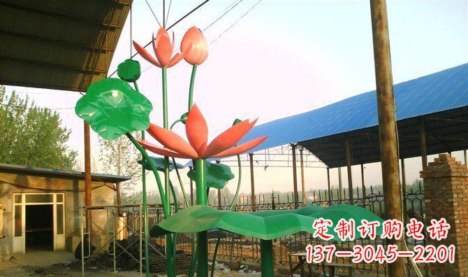 南京不锈钢荷花荷叶景观雕塑