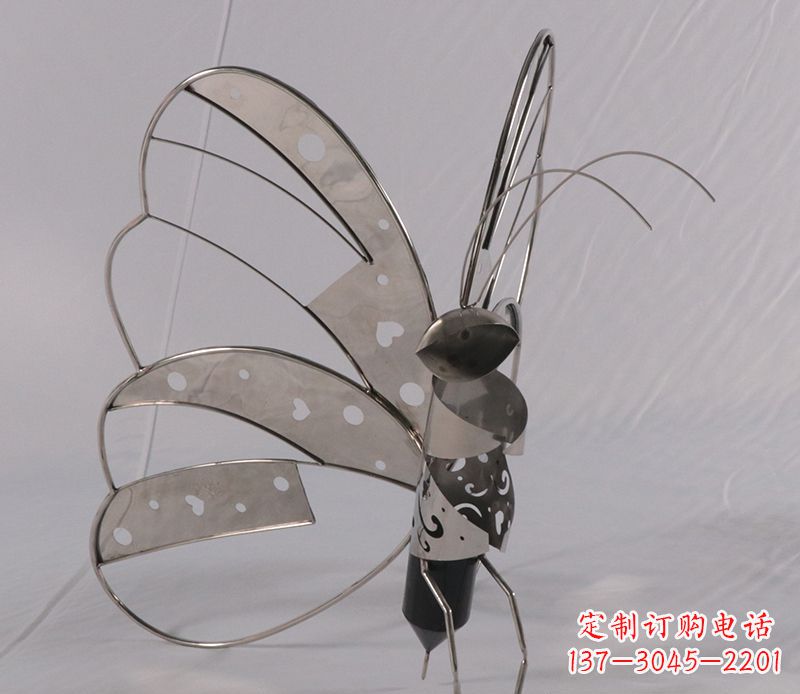南京不锈钢蝴蝶细节雕塑