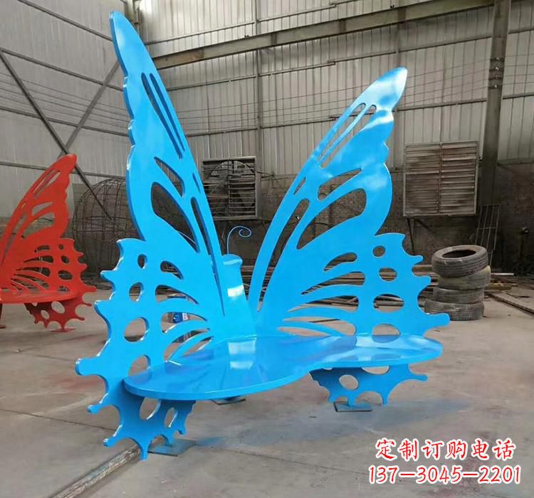 南京不锈钢蝴蝶座椅雕塑艺术精品