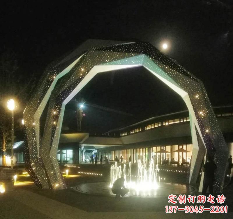 南京不锈钢户外拱门雕塑
