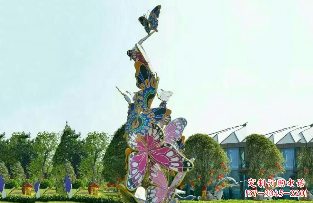 南京不锈钢花蝴蝶景观雕塑