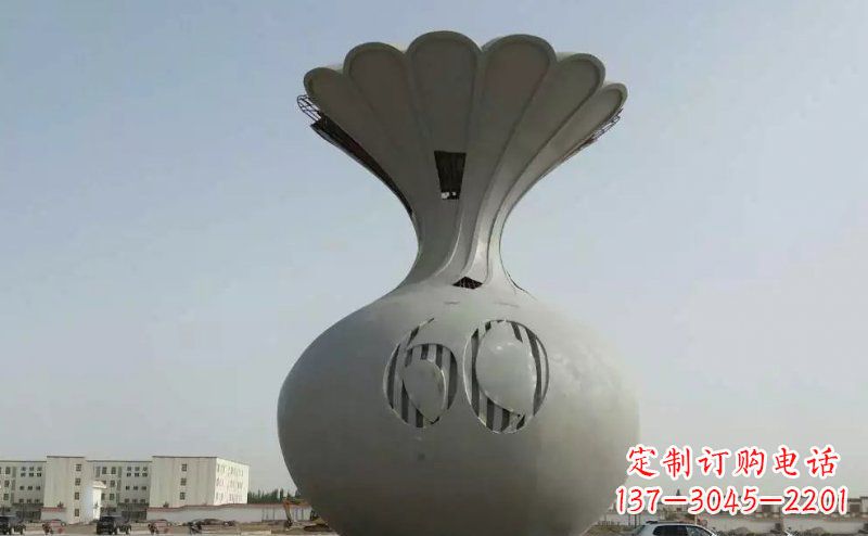 南京不锈钢花篮雕塑 (2)