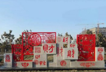 南京不锈钢福禄寿雕塑象征着美好生活