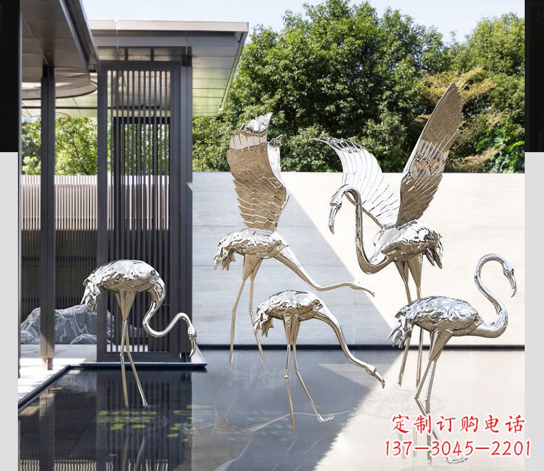 南京不锈钢火烈鸟雕塑雕刻艺术的精粹