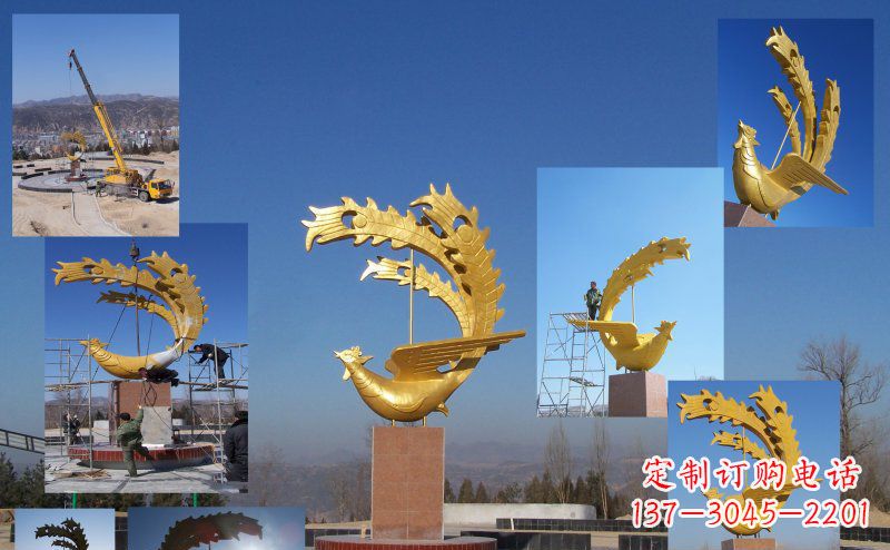 南京凤凰金色雕塑——展现凤凰之美