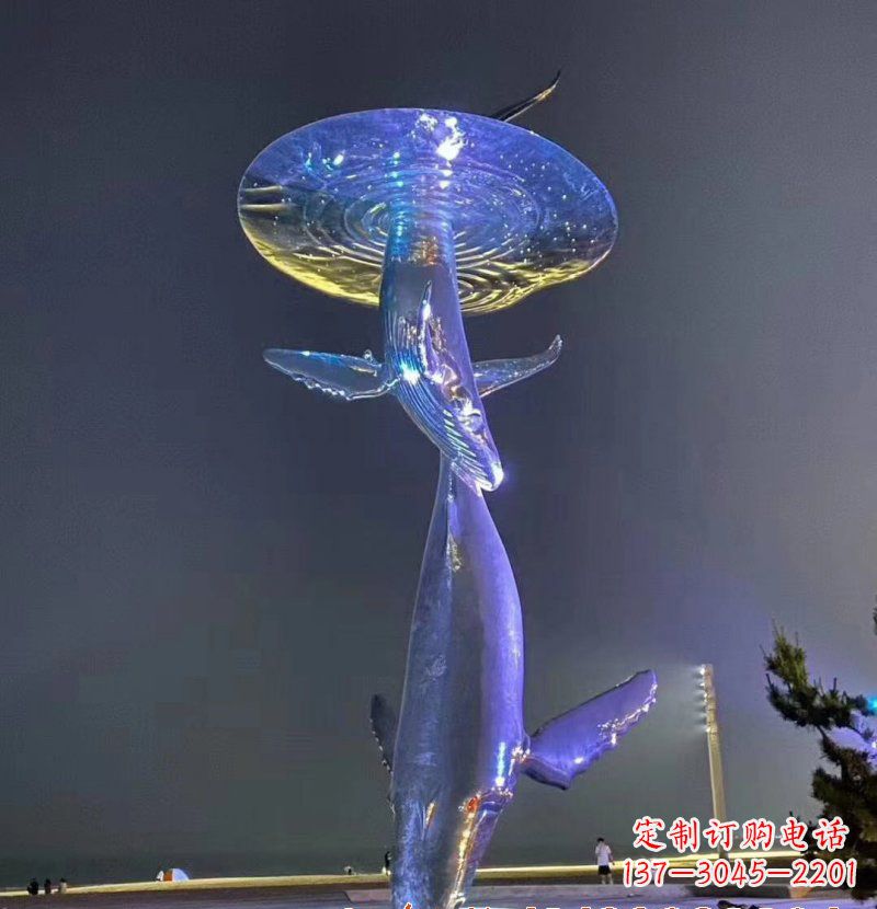 南京不锈钢鲸鱼雕塑——传承着海洋的精灵魅力
