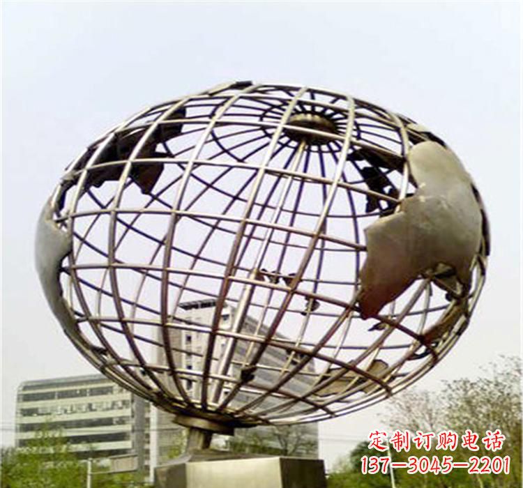 南京不锈钢地球仪雕塑让美景永恒