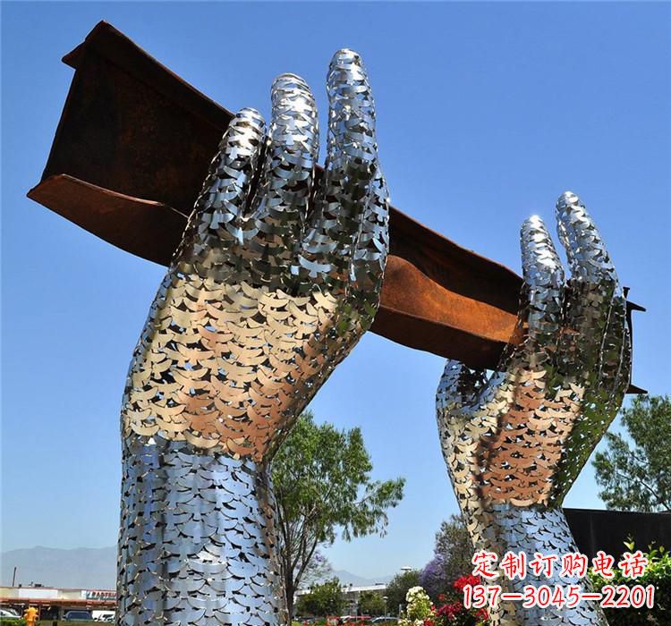 南京不锈钢拱门雕塑精美绝伦