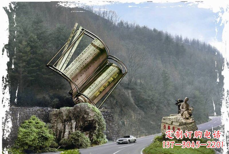 南京神农本草经竹简雕塑——传承中华文化精髓