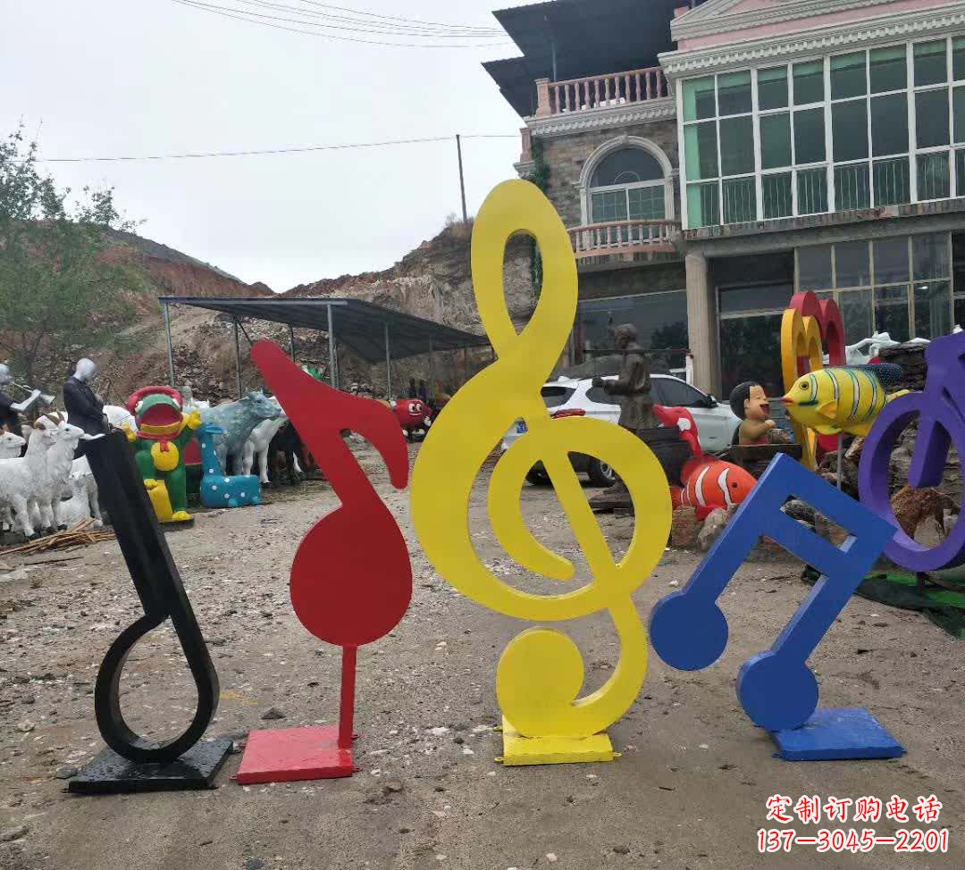 南京不锈钢烤漆音符雕塑1