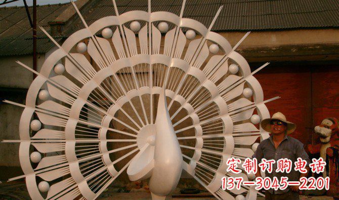 南京不锈钢孔雀开屏雕塑