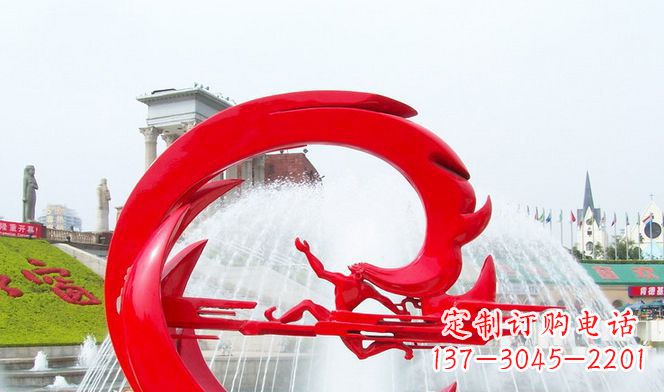 南京不锈钢夸父逐日广场雕塑