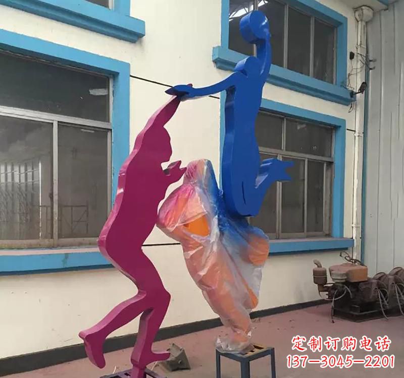 南京不锈钢篮球运动员雕塑纪念篮球运动传奇