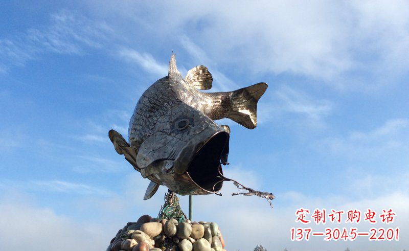 南京不锈钢鲤鱼雕塑传承中国传统文化