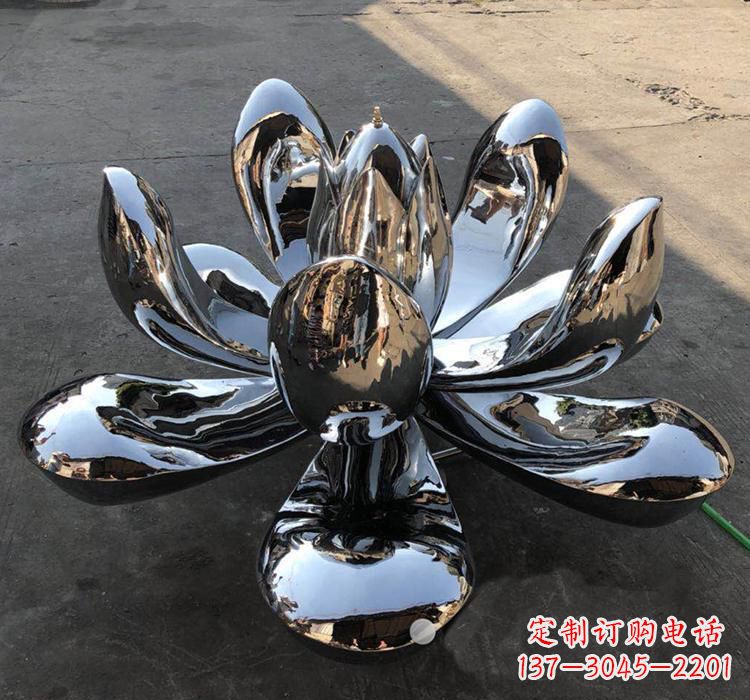 南京不锈钢莲花雕塑精美优雅