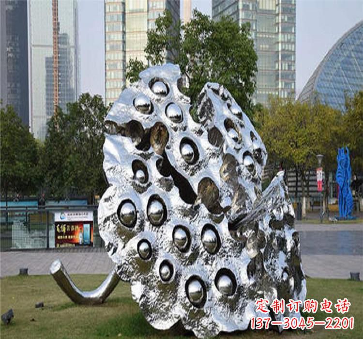 南京不锈钢莲蓬雕塑源自中国传统文化的精美作品